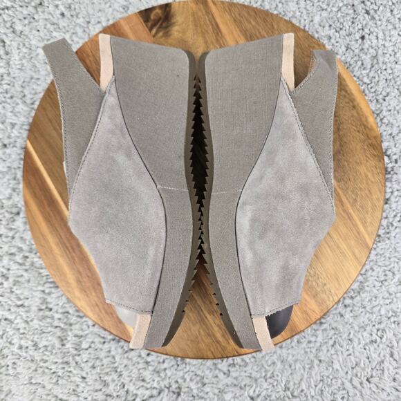 Vionic Trixie Toffee Light Grey Suede Platform Slingback Wedge Sandal Womens 9 - Picture 10 of 15